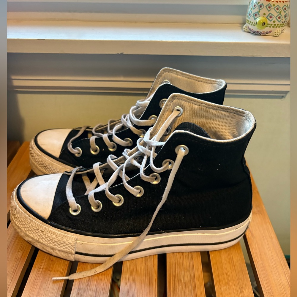 Women’s Black High-Top Platform Converse